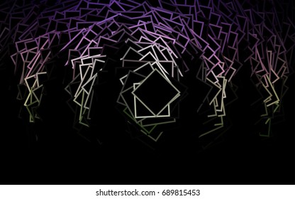 Dark Purple vector modern geometrical background. Abstract template. Geometric pattern in square style with gradient.
