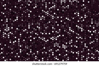 Dark Purple vector modern geometrical circle abstract background. Dotted texture template. Geometric pattern in halftone style with gradient. 