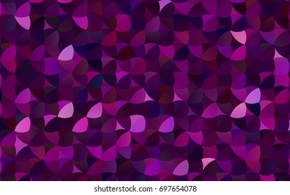 Dark Purple vector modern geometrical circle abstract background. Dotted texture template. Geometric pattern in halftone style with gradient. 