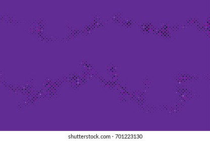 Dark Purple vector modern geometrical circle abstract background. Dotted texture template. Geometric pattern in halftone style with gradient. 