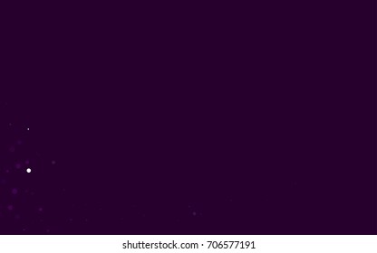 Dark Purple vector modern geometrical circle abstract background. Dotted texture template. Geometric pattern in halftone style with gradient. 