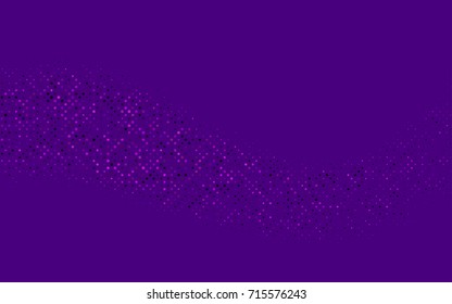 Dark Purple vector modern geometrical circle abstract background. Dotted texture template. Geometric pattern in halftone style with gradient. 