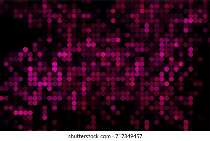 Dark Purple vector modern geometrical circle abstract background. Dotted texture template. Geometric pattern in halftone style with gradient. 