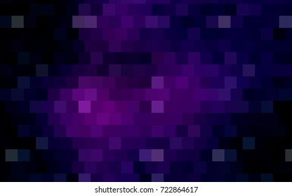 Dark Purple vector modern geometrical background. Abstract template. Geometric pattern in square style with gradient.
