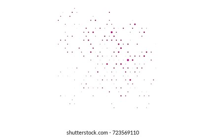 Dark Purple vector modern geometrical circle abstract background. Dotted texture template. Geometric pattern in halftone style with gradient. 