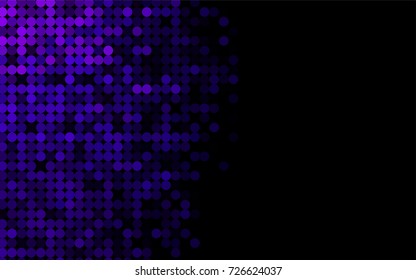 Dark Purple vector modern geometrical circle abstract background. Dotted texture template. Geometric pattern in halftone style with gradient. 