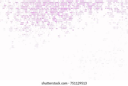 Dark Purple vector modern geometrical circle abstract background. Dotted texture template. Geometric pattern in halftone style with gradient. 