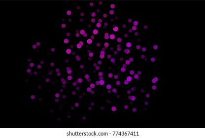 Dark Purple vector modern geometrical circle abstract background. Dotted texture template. Geometric pattern in halftone style with gradient. 