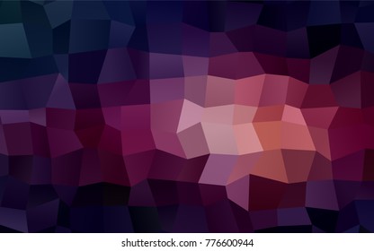 Dark Purple vector modern geometrical background. Abstract template. Geometric pattern in square style with gradient.