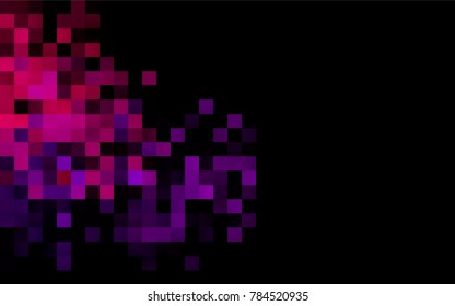 Dark Purple vector modern geometrical background. Abstract template. Geometric pattern in square style with gradient.