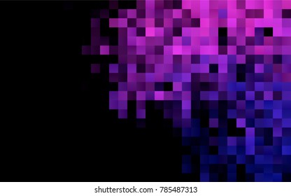 Dark Purple vector modern geometrical background. Abstract template. Geometric pattern in square style with gradient.
