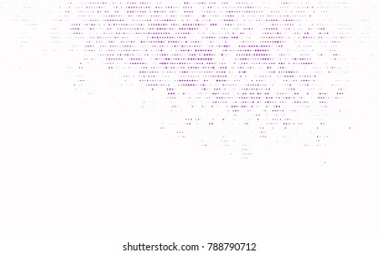 Dark Purple vector modern geometrical circle abstract background. Dotted texture template. Geometric pattern in halftone style with gradient. 