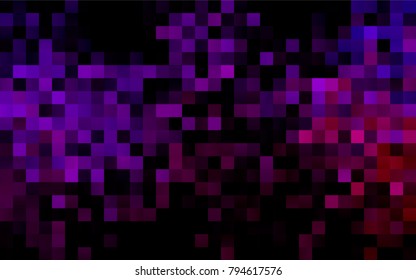 Dark Purple vector modern geometrical background. Abstract template. Geometric pattern in square style with gradient.