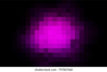 Dark Purple vector modern geometrical background. Abstract template. Geometric pattern in square style with gradient.
