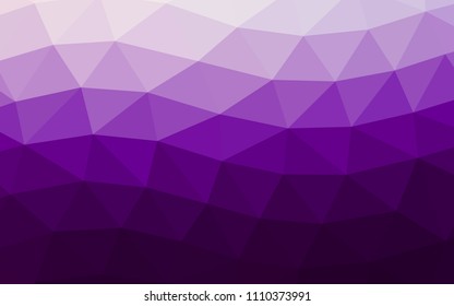 Dark Purple vector mosaic triangle mosaic. Shining colored illustration in a Brand new style. The elegant pattern can be used as part of a brand book.