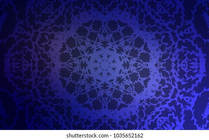 Dark Purple vector natural abstract design. A vague abstract illustration with doodles drawn by child in Indian style. The elegant pattern can be used as a part of a brand book.