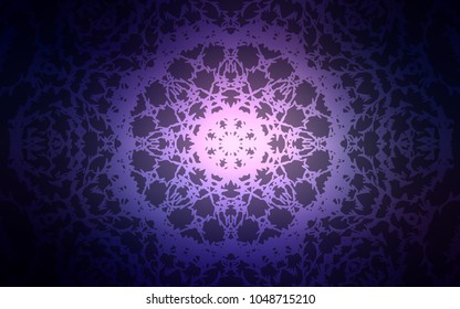 Dark Purple vector natural abstract background. Doodles created by child on blurred abstract background with gradient. The pattern can be used for heads of websites and designs.