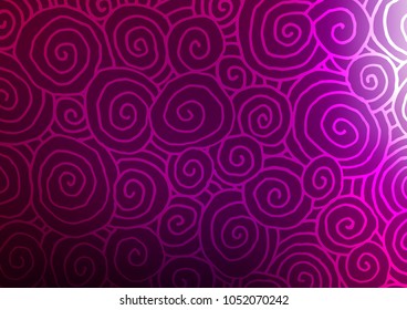 Dark Purple vector natural abstract template. Sketchy hand drawn doodles on blurred background. Hand painted design for web, leaflet, textile.