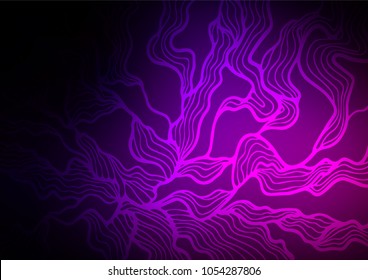 Dark Purple vector natural abstract template. A completely new color illustration in doodle style. Hand painted design for web, leaflet, textile.