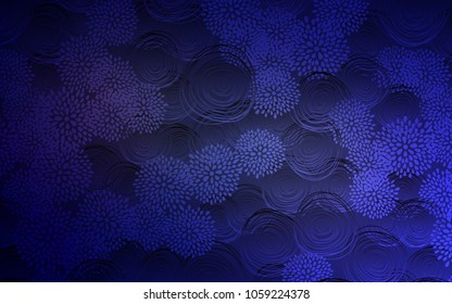 Dark Purple vector natural abstract design. Flowers on blurred abstract background with gradient. A completely new template for your business design.
