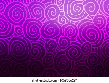 Dark Purple vector natural abstract template. Ethnic elegant natural pattern with gradient. Brand-new style for your business design.