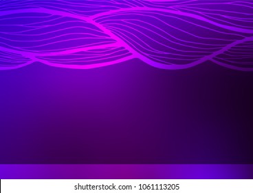 Dark Purple vector natural abstract template. A completely new color illustration in doodle style. Hand painted design for web, leaflet, textile.