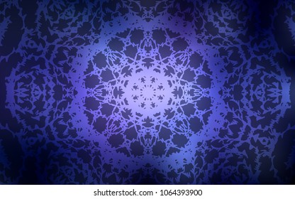 Dark Purple vector natural abstract background. Blurred decorative design in Indian style with lines drown by child. The pattern can be used for heads of websites and designs.