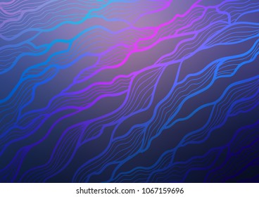 Dark Purple vector natural abstract texture. Colorful abstract illustration with lines in Asian style. The completely new template can be used for your brand book.