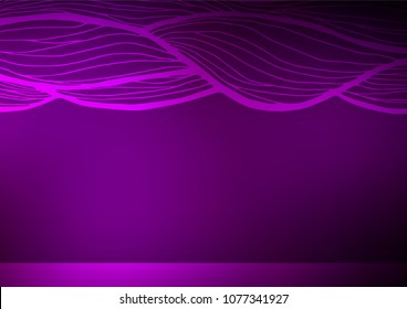 Dark Purple vector natural abstract template. Doodles on blurred abstract background with gradient. Brand-new style for your business design.