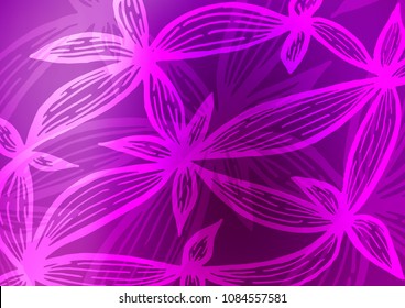 Dark Purple vector natural abstract background. Creative illustration in blurred style with doodles and Zen tangles. The pattern can be used for coloring books and pages for kids.