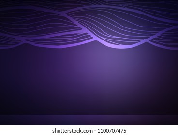 Dark Purple vector natural abstract background. Sketchy hand drawn doodles on blurred background. The template can be used as a background for cell phones.