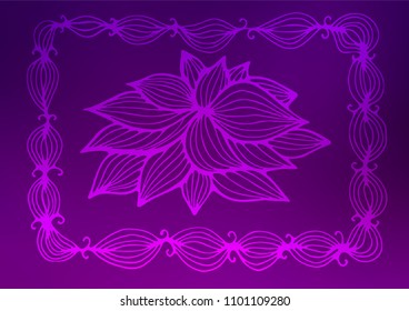 Dark Purple vector natural abstract texture. Creative illustration in blurred style with doodles and Zen tangles. A completely new template for your business design.