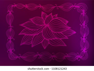 Dark Purple vector natural abstract texture. Doodles on blurred abstract background with gradient. The doodle design can be used for your web site.