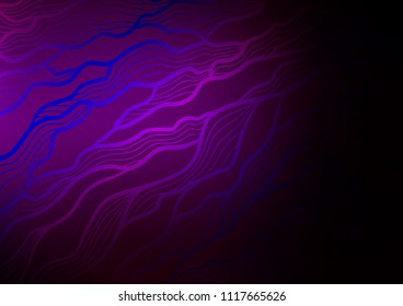 Dark Purple vector natural abstract pattern. Glitter abstract illustration with doodles and Zen tangles. Brand-new style for your business design.