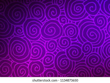 Dark Purple vector natural abstract pattern. Colorful illustration in abstract style with doodles and Zen tangles. Brand-new style for your business design.
