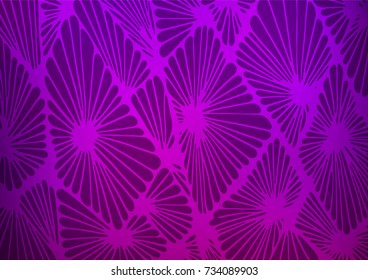 Dark Purple vector natural abstract template. Colorful illustration in abstract style with doodles and Zen tangles. Hand painted design for web, leaflet, textile.