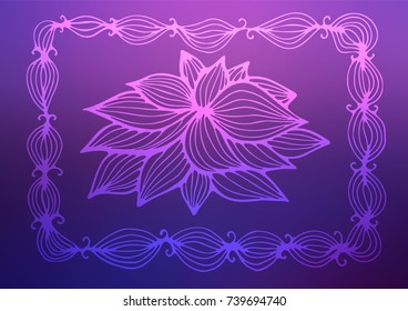 Dark Purple vector natural abstract pattern. A completely new color illustration in doodle style. The pattern can be used for heads of websites and designs.