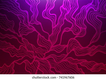 Dark Purple vector natural abstract background. Glitter abstract illustration with doodles and Zen tangles. Brand-new design for your business.