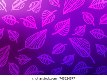Dark Purple vector natural abstract background. A vague abstract illustration with doodles in Indian style. The pattern can be used for coloring books and pages for kids.