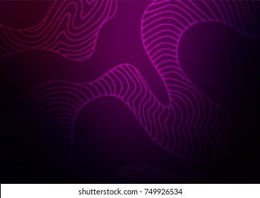 Dark Purple vector natural abstract template. Doodles on blurred abstract background with gradient. The textured pattern can be used for website.