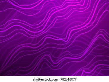 Dark Purple vector natural abstract background. A vague abstract illustration with doodles in Indian style. The textured pattern can be used for website.