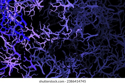 Dark Purple vector natural artwork with branches, leaves. Abstract illustration with leaves, branches in doodles style. A new texture for your wallpaper design.