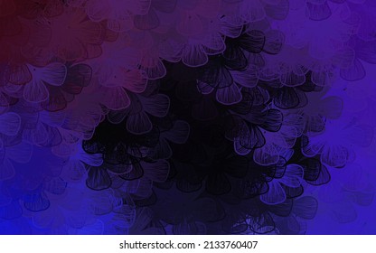 Dunkelviolett, Vektorgrafik, Naturhintergrund mit Bäumen, Ästen. Abstrakte Illustration mit Blumen. Eine neue Textur für Ihr Tapete-Design.