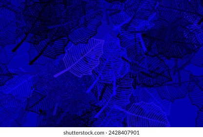 Fondo natural vectorial púrpura oscuro con hojas. hojas en elegante patrón natural con gradiente. Nueva plantilla para tu diseño.