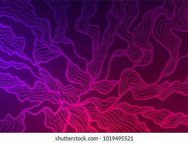Dark Purple vector natural elegant texture. Decorative shining illustration with doodles on abstract template. The elegant pattern can be used as a part of a brand book.