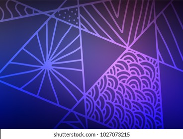 Dark Purple vector natural elegant template. Brand-new colored illustration in blurry style with doodles. Hand painted design for web, leaflet, textile.