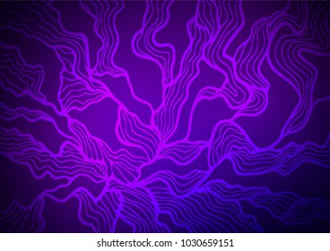 Dark Purple vector natural elegant pattern. A vague abstract illustration with doodles in Indian style. The template can be used as a background for cell phones.