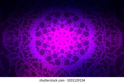 Dark Purple vector natural elegant pattern. Blurred decorative design in Indian style with lines drown by child. The best blurred design for your business.