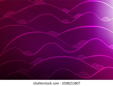 Dark Purple vector natural elegant pattern. Glitter abstract illustration with doodles and Zen tangles. The completely new template can be used for your brand book.