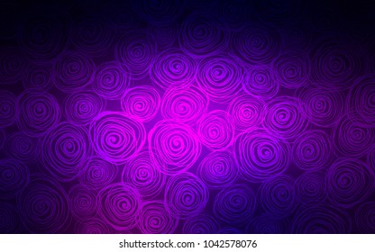 Dark Purple vector natural elegant pattern. Doodle illustration of roses in Origami style with gradient. Hand painted design for web, wrapping, wallpaper.